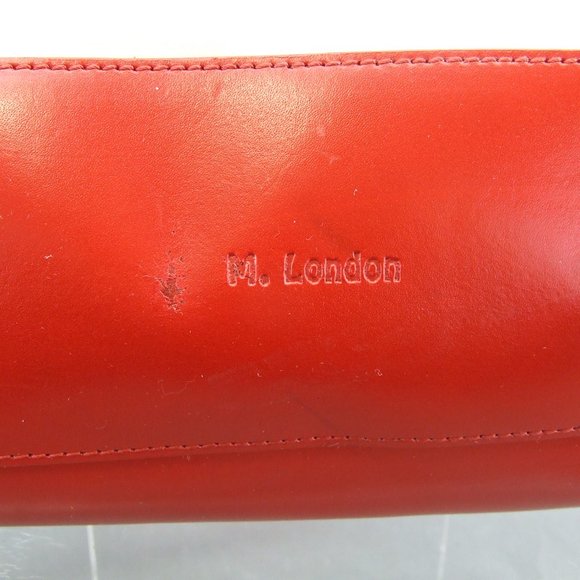 M. London Genuine Leather Red Rectangular Bag - Picture 2 of 8